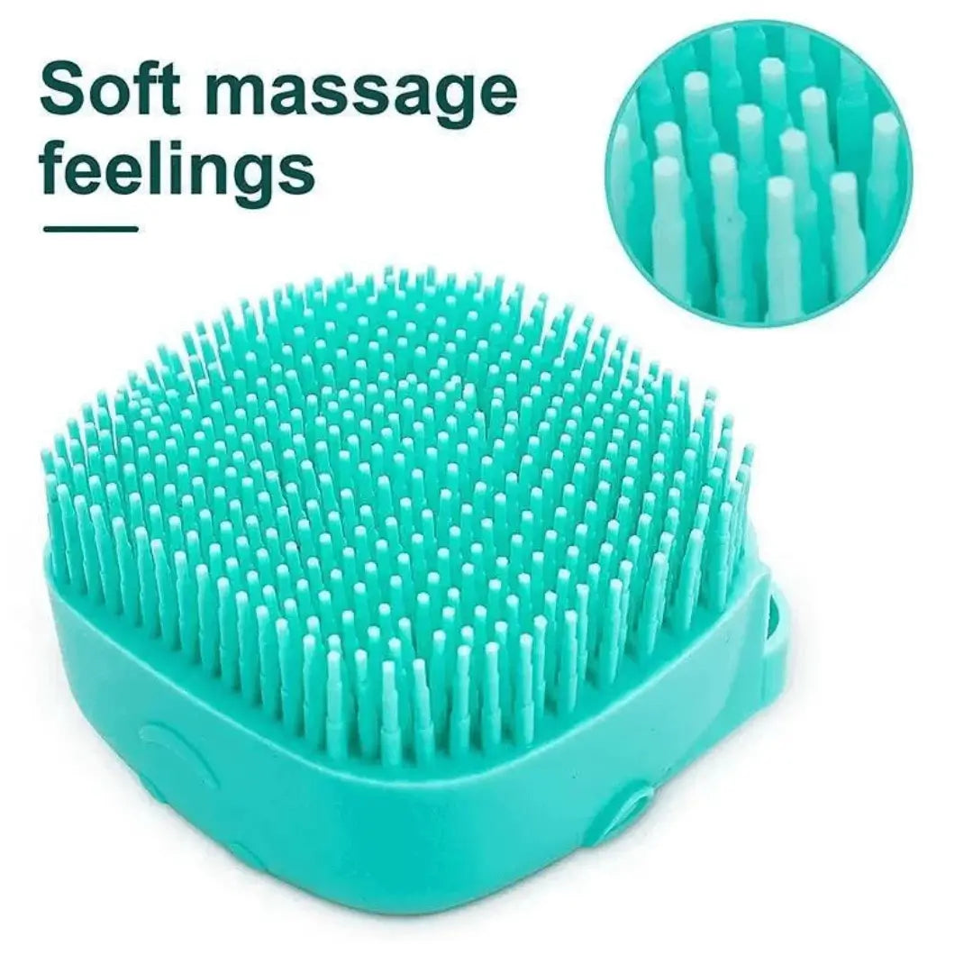 Silicone Dog Cat Shower Brush Pet Shampoo Dispenser Massager